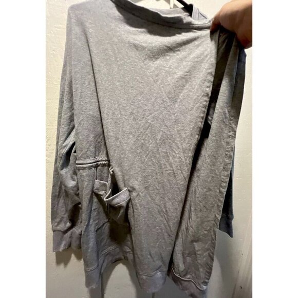 Michael Kors Women Size L Light Gray Long Sleeves Open Sweater Cardigan Pockets - Picture 4 of 8